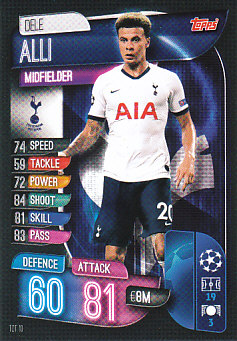 Dele Alli Tottenham Hotspur 2019/20 Topps Match Attax CL #TOT10